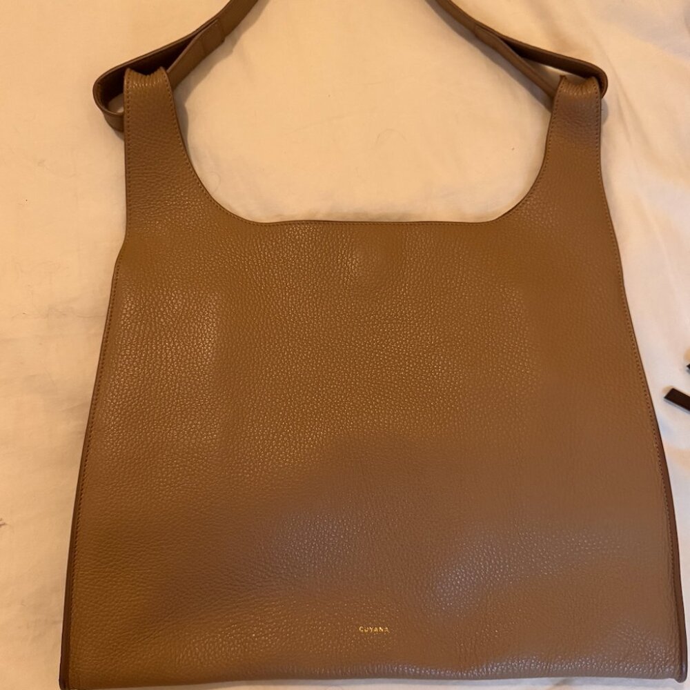 Cuyana Tan Leather Tote Bag
